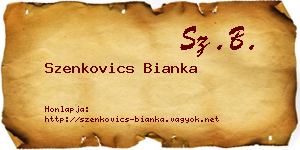 Szenkovics Bianka névjegykártya