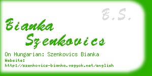 bianka szenkovics business card